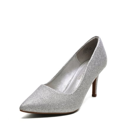 Women s Silver Closed Toe Heels Dream Pairs